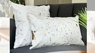 Unveiling the Elegant Gold Metallic Cowhide Pillow Cover | Luxury Home Decor
