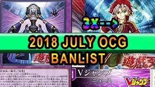 2018 JULY OCG YUGIOH BANLIST