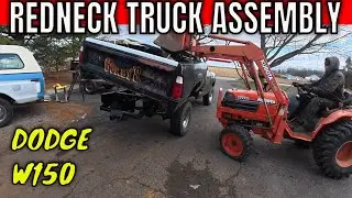Установка кузова на мой Dodge W150 1980 года выпуска, реставрация подъездной дорожки.