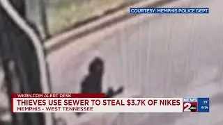Thieves use sewer to steal $3.7K in Nike shoes