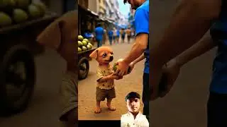 The cute Poor puppy hadn't school dress so, rich puppies teasing him #shorts#garbbingpuppy#shortvid