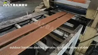 Outdoor Bamboo Wood Decking used in Park surface Smooth Surface length 2000 mm thickness18 mm