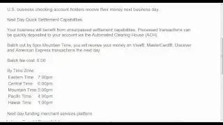 next day funding merchant services