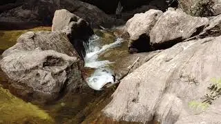 This structure forms a dangerous whirlpool in high water in Wollangambe One.