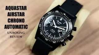 Aquastar Airstar Chronograph 60th Anniversary Automatic Watch | Review Valjoux Relogios