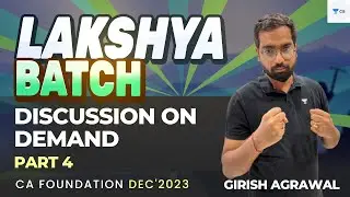 Discussion on Demand | Part 4 | CA Foundation December 2023 | Girish Agrawal
