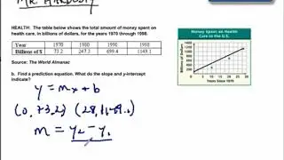 Use a Scatter Plot and Predict an Equation