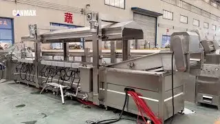 10m electric heating frying machine automatic frying line for potato chips & French fries