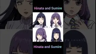 Hinata and Sumire were looking the same #anime #hinata #Sumire