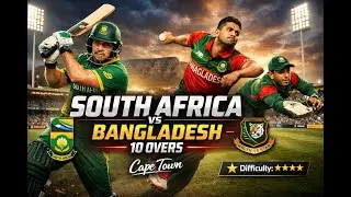 🎮 Cricket 07 Gameplay &ndash; South Africa vs Bangladesh T10 | Cape Town Stadium | 5 Star Difficulty