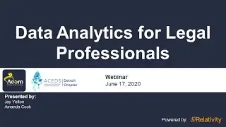 Webinar: Data Analytics for Legal Professionals