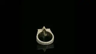hip hop iced out diamond ring