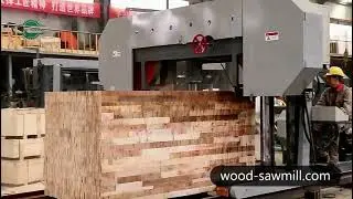 Heavy Duty Hydraulic Horizontal Wood Band Sawmill Large Wood Sawing Video Show