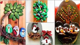 Most beautiful Creative pebble craft Painting Latest Ideas 2023