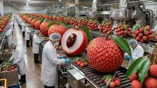 Inside a Modern Lychee Factory: From Farm to Delicious Dried Lychees (Full Process)