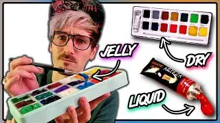What Is The Difference!? - Jelly vs Dry vs Liquid Gouache Paint
