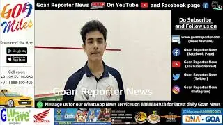 Goan Reporter News: Abdus Samad Shah claims the under 17 title at the All Goa Squash championship.