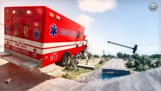 Cars vs Fences & Water Pit & Giant Hammer Challenge #1 - BeamNG Drive