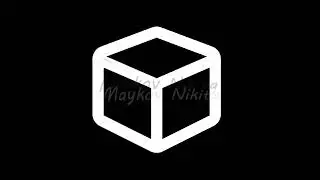 Icon cube is distorted. Glitch. Noise, chromatic aberration, geometric distortion. Transparent ba...