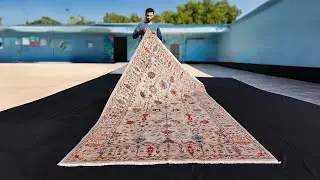 The 7x10 Turquoise Sultan Abadi Rug: An Emblem of Persian Elegance