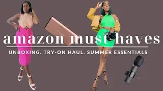 Amazon Fashion Essentials | #Unboxing Amazon Finds |  Unboxing Wireless Microphone | Try-on Haul