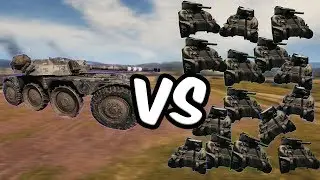 World of Tanks: 15 M4 Shermans VS  1 EBR 105