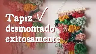 Cómo desmontar un tapiz wall hanging del telar y montar en varilla | Tutorial | Paso a paso | DIY