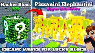 GELOO!! LUCKY BLOCK HACKER Dan DAPATKAN BANYAK ANOMALI LANGKA!! - Escape Waves For Lucky Block