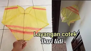 Bikin layangan cotek lawas dari lidi bambu