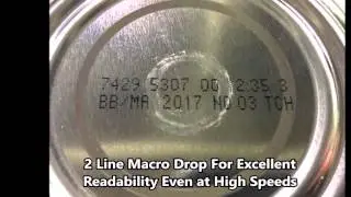 Citronix Continuous Inkjet Printer Coding Soup Cans at High Speeds