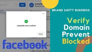 Подтверждение домена Facebook WordPress -🛡️ Безопасность бренда Менеджер по бизнесу Подтверждение...