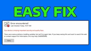 How To Fix Windows Update Error 0x800f0988