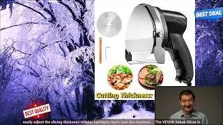 1005003012420033 VEVOR Kebab Slicer 0 8mm Electric Wireless Kebab Doner Knife 2 Blades