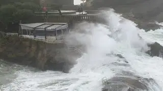 Violent wind in Biarritz due to storm Amelie | AFP