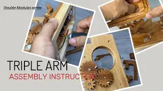 Marble run 8mm steel ball - 2 modules - TRIPLE ARM ASSEMBLY
