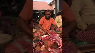Amazing meat cutting skill in knife. #shorts