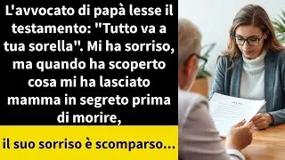 L'avvocato di papà lesse il testamento   Tutto va a tua sorella   Mi ha sorriso, ma quando ha