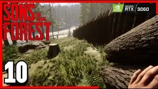 Building a Huge Wall Against Cannibals | Sons Of The Forest Gameplay Part 10 | #sonsoftheforest