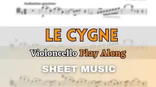Saint-Sa&euml;ns - The Swan (Le Cygne) | Cello Play Along - Bass Clef (Sheet Music/Score)