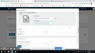 OnCampus: Add an Assignment (Blackbaud/Whipple Hill)