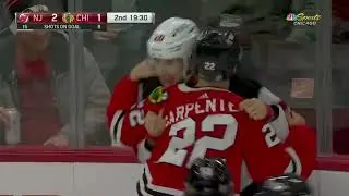 Ryan Carpenter fights Mike Mcleod after the hit on Connor Murphy