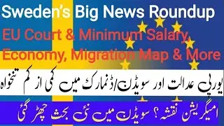 Sweden&rsquo;s Big News RoundupEU Court & Minimum Salary, Migration Map & Economy & More|SWEDEN'S NEWS 