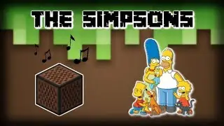 THE SIMPSONS THEME SONG- MINECRAFT NOTE BLOCK DOORBELL TUTORIAL