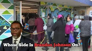 Жители Чикаго голодают, пока Джонсон тратил МИЛЛИОНЫ на мигрантов #brandonjohnson #chicago #foods...