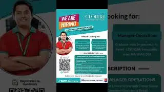 Big Opportunity! Manager Role in Croma | Don&rsquo;t Miss Out  #JobAlert #CareerOpportunity #HiringAlert