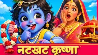 🦚 Little Krishna's Fun Adventure! ✨ | Animated Krishna Bhajans for Kids | RhymeWorld