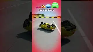 Big & Small Cars vs Giant Speed Bump