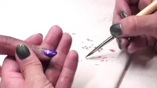 Embedding Mylar and Glitter Into Nail Art