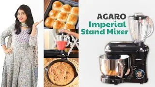 AGARO Stand Mixer with Blender | रोटी का आटा, ब्रेड, केक, कुकीज़, जूस, मिल्क शेक अब बनाएं आसानी से