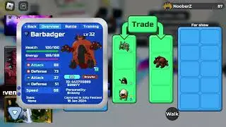 Trading for perfect gamma barbadger W/L? | Loomian legacy trade [Roblox]
